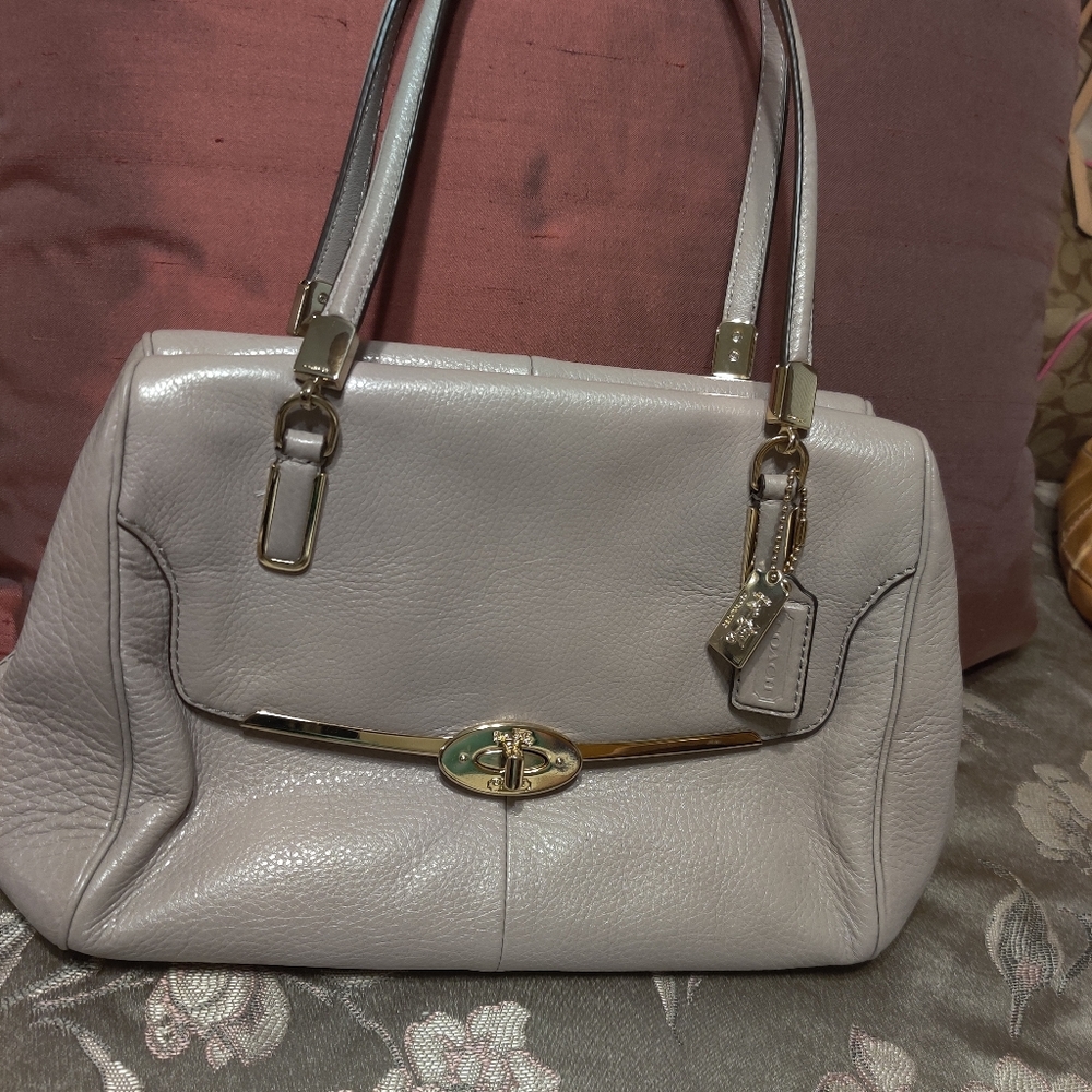 Coach Leather Taupe Purse.     $125